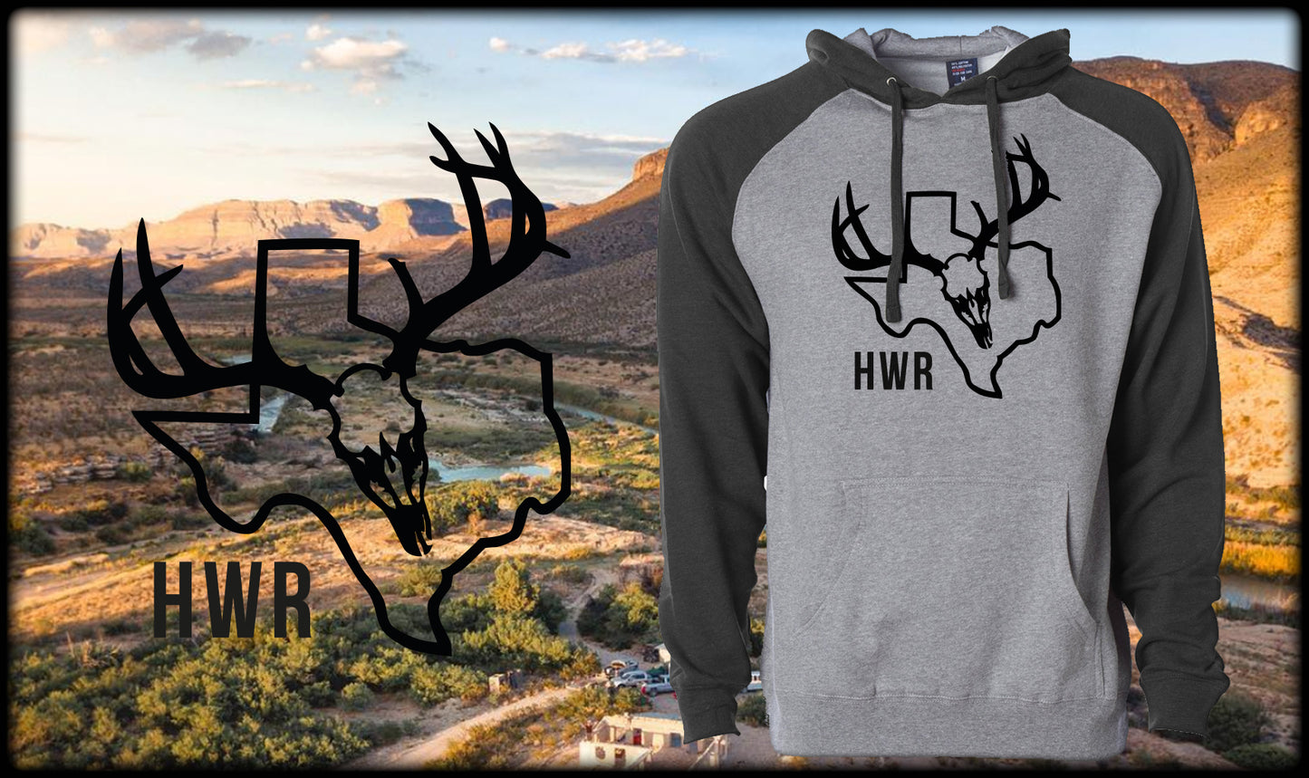 Deer Skull HWR Raglan Hoodie