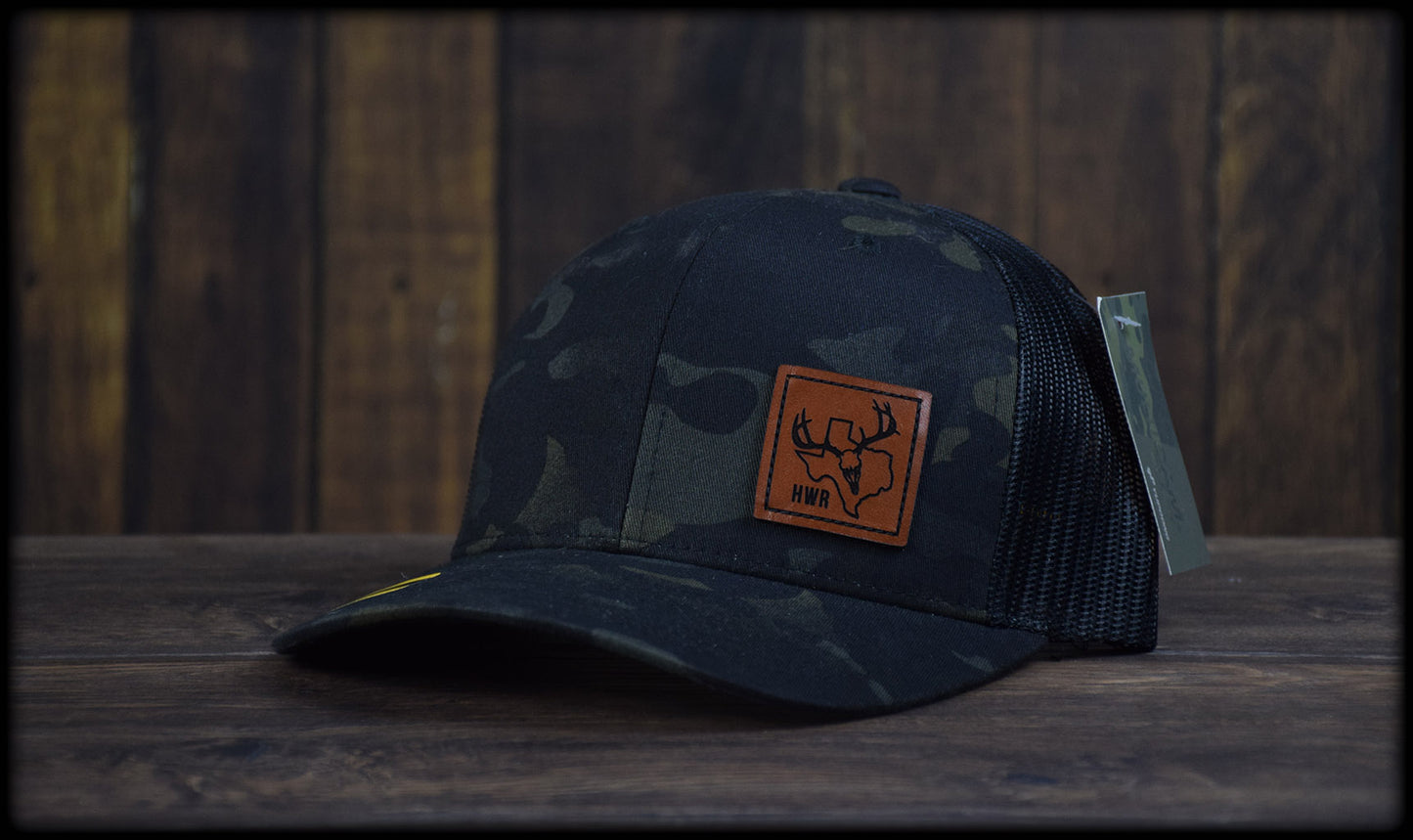 HWR Deer Skull Leather Snap-Back
