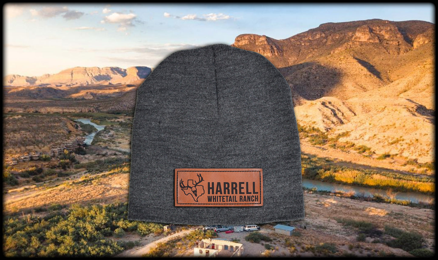 Harrell Whitetail Ranch Leather Beanie