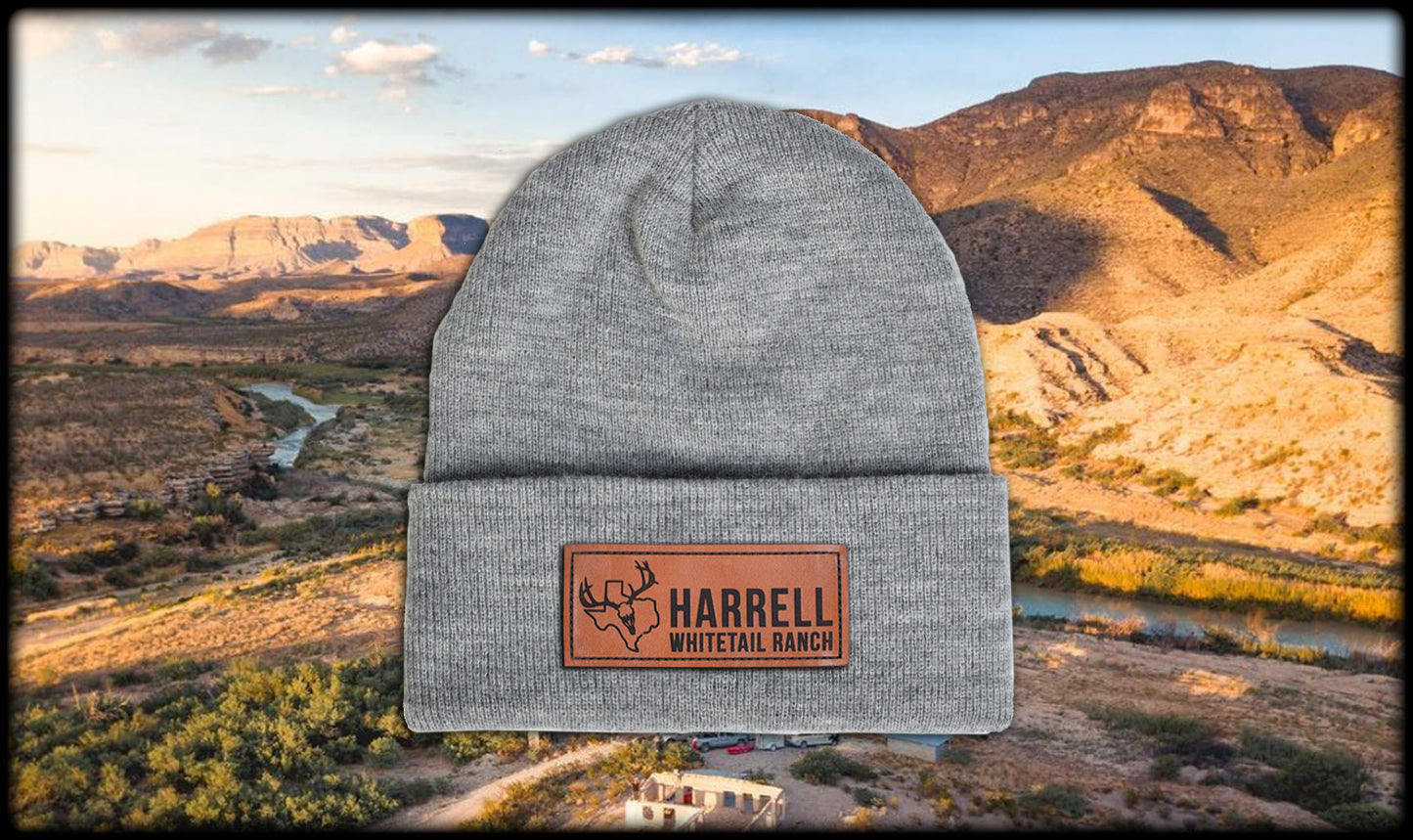 Harrell Whitetail Ranch Leather Beanie