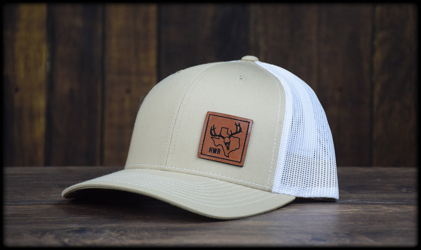 HWR Deer Skull Leather Snap-Back