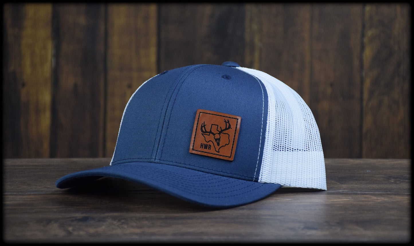 HWR Deer Skull Leather Snap-Back