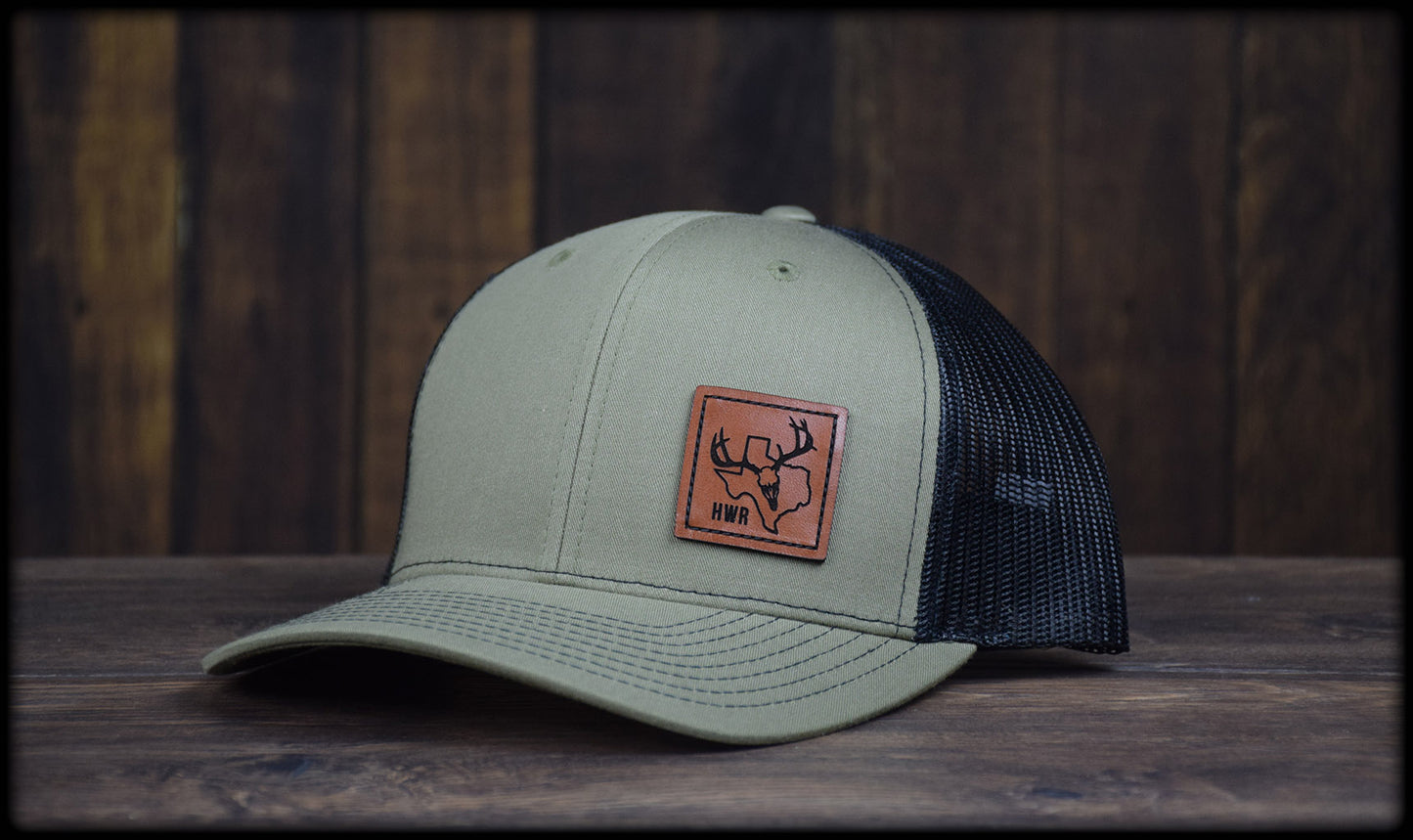 HWR Deer Skull Leather Snap-Back