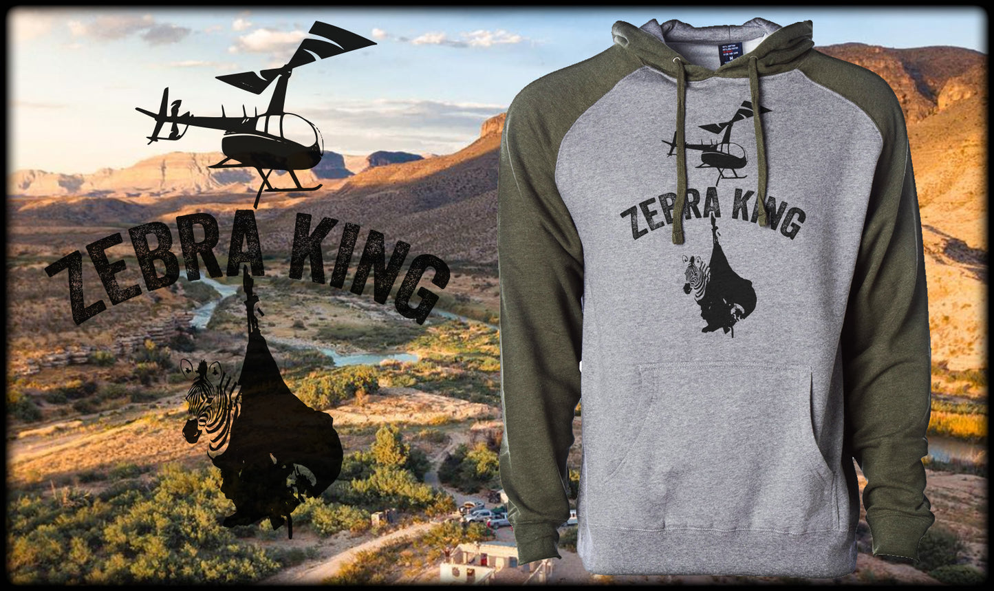 Zebra King Raglan Hoodie