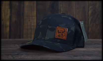 HWR Deer Skull Leather Snap-Back
