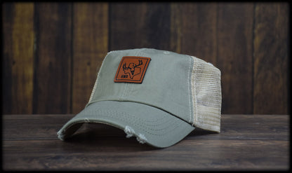 HWR Texas Deer Leather Dad Cap