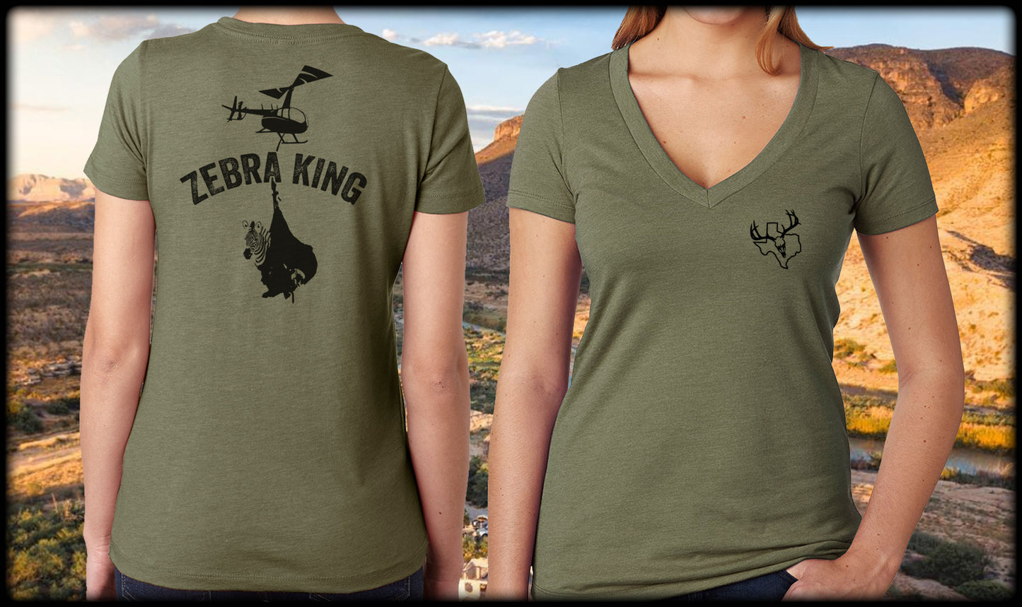 Zebra King V-Neck